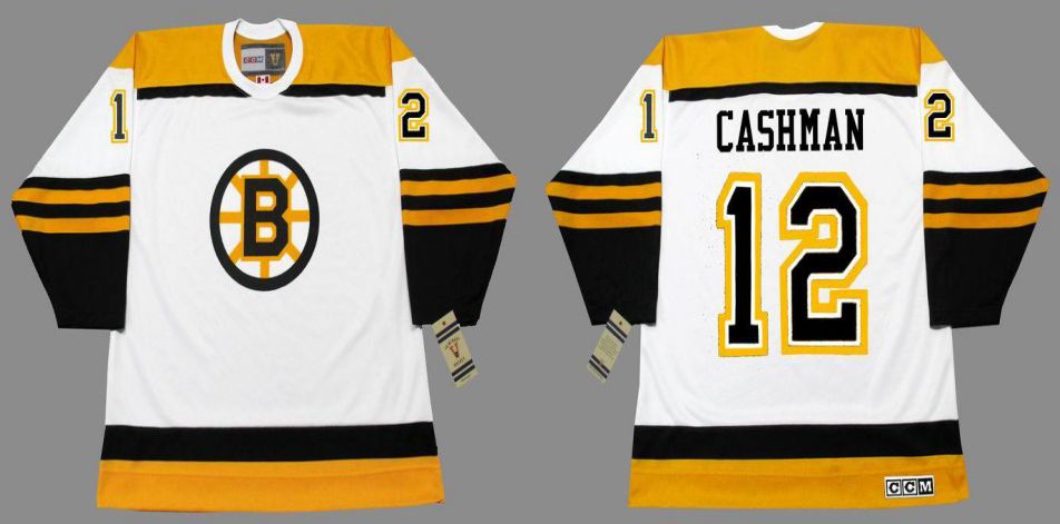 2019 Men Boston Bruins #12 Cashman White CCM NHL jerseys
